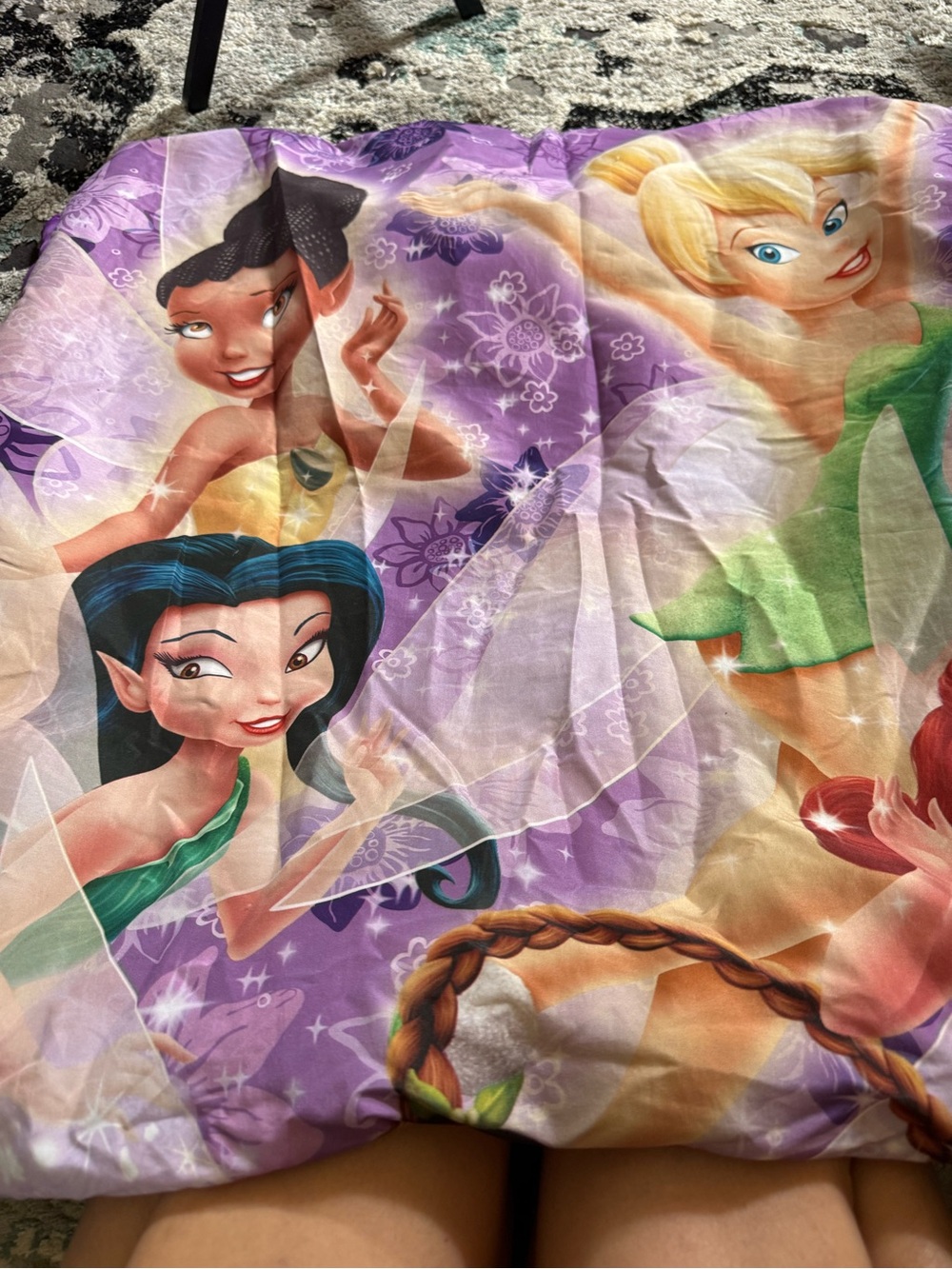 Purple Disney Fairies Kids Bedding Comforter Sleeping Bag- Tinker Bell Design